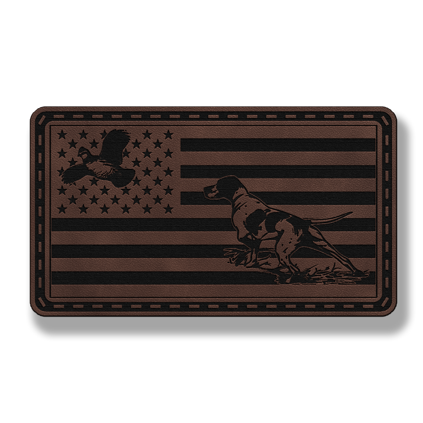 Pointer & Quail Flag Patch – Leatherette Morale Patch