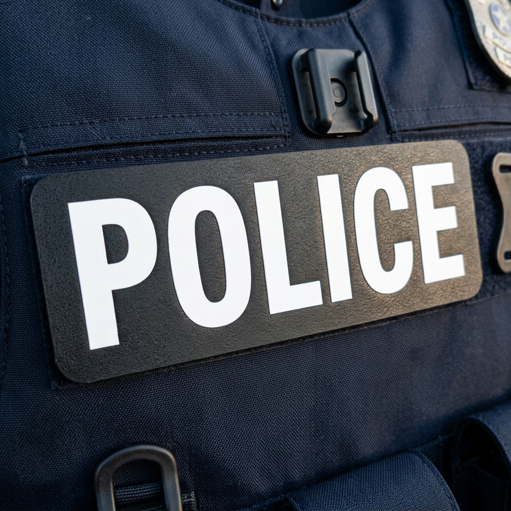 Law enforcement, police, sheriff, and thin blue line patches for duty gear