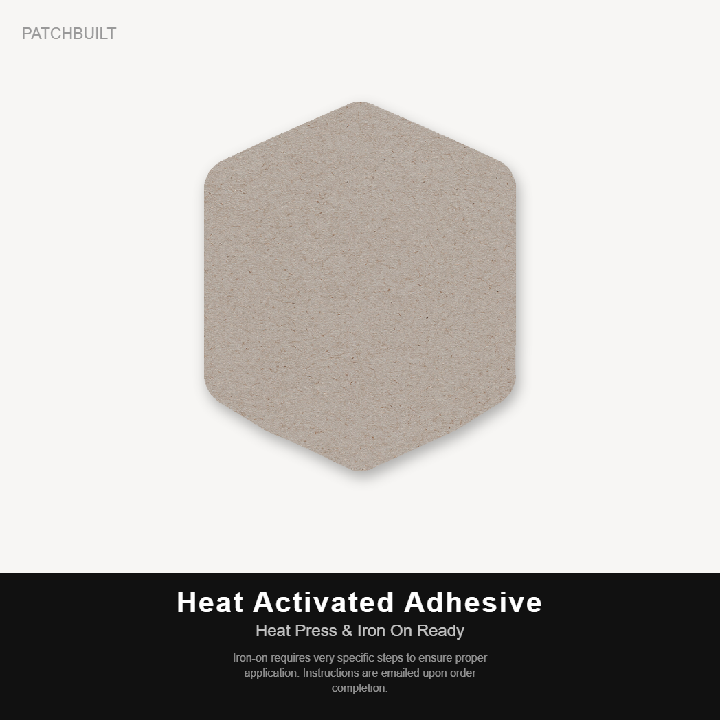 Topo Adventure Badge – Leatherette Morale Patch — Heat Activated Adhesive