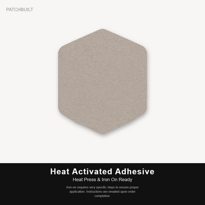 Topo Adventure Badge – Leatherette Morale Patch — Heat Activated Adhesive