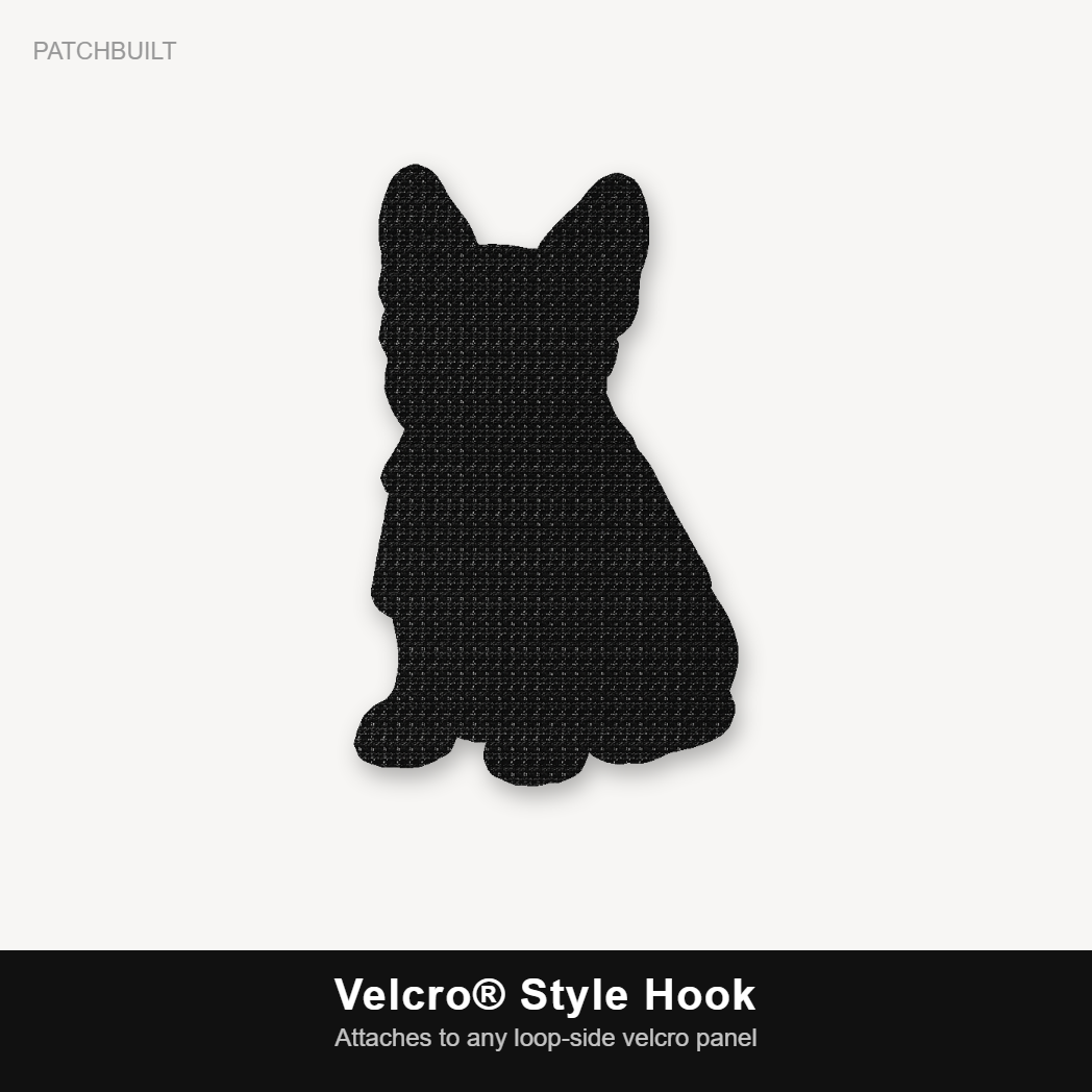 Beach Boston Terrier – Leatherette Morale Patch — Velcro® Style Hook