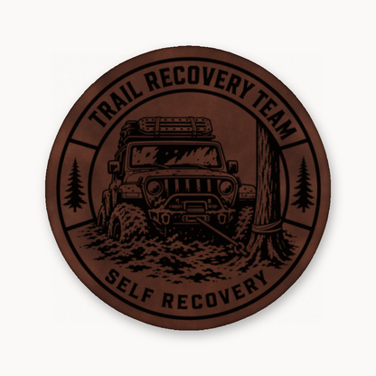 Trail Recovery Self Recovery Patch – Leatherette Morale Patch — Dark Saddle Brown