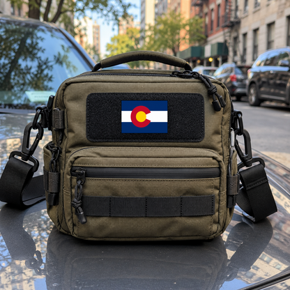 Colorado State Flag – Leatherette Morale Patch — in use