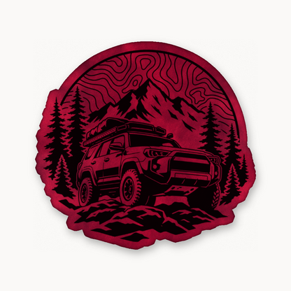 Topo Overlander SUV – Leatherette Morale Patch — Dark Saddle Red