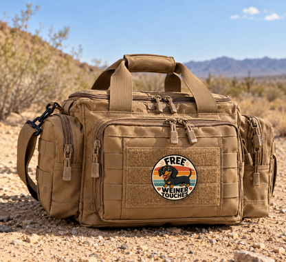 Free Weiner Touches – Leatherette Morale Patch — in use
