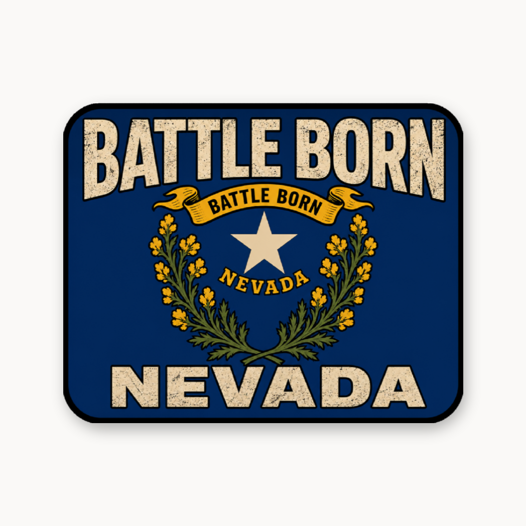 Battle Born Nevada – Leatherette Morale Patch — UV Color