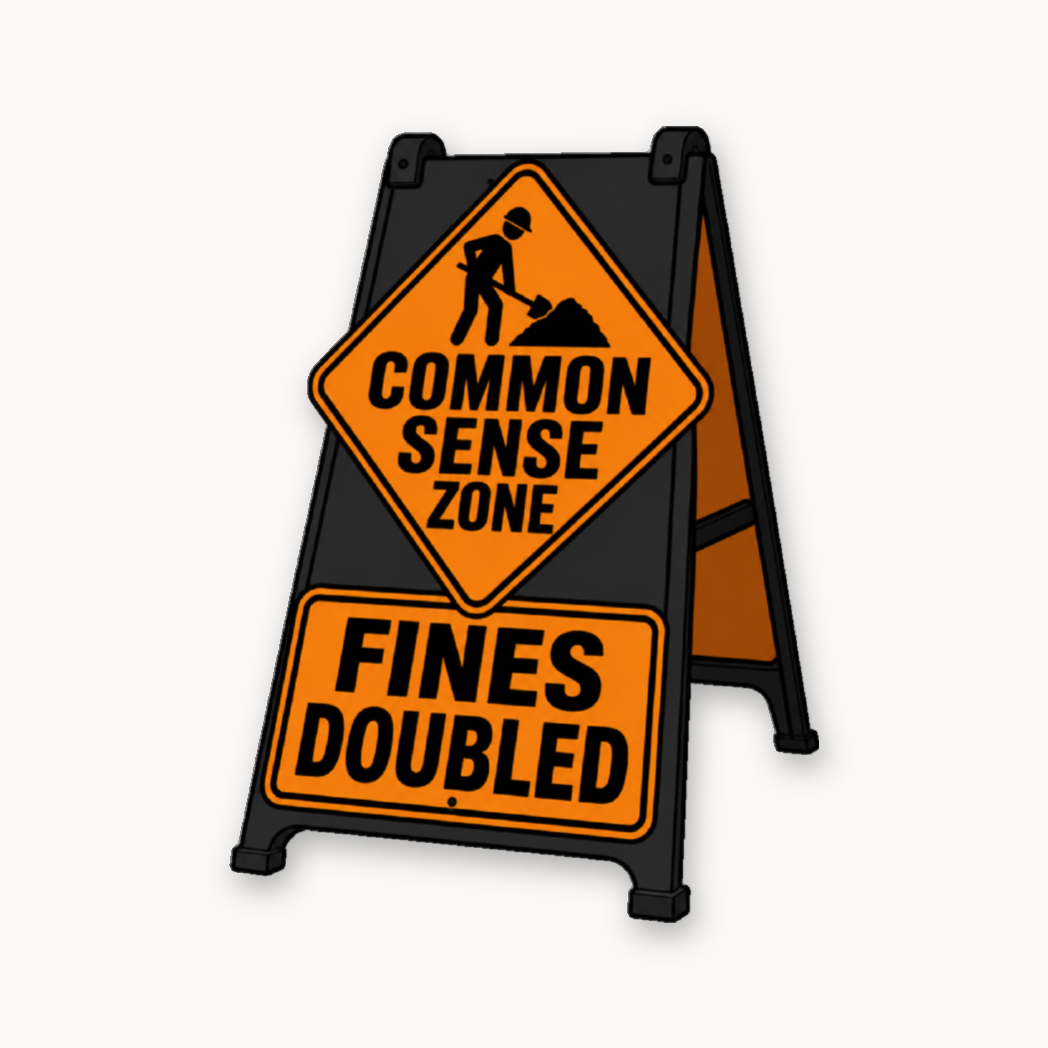 Common Sense Zone – Fines Doubled Folding – Leatherette Morale Patch — UV Color