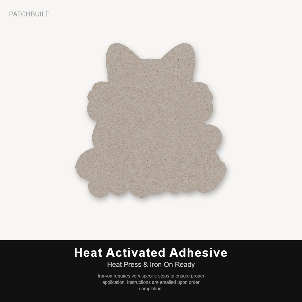 Cat Mom – Leatherette Morale Patch — Heat Activated Adhesive