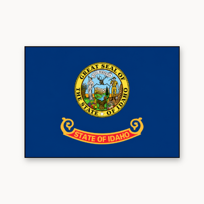 Idaho State Flag – Leatherette Morale Patch — UV Color