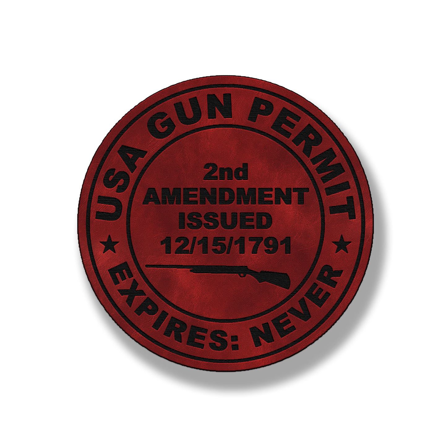 USA Gun Permit Patch – Leatherette Morale Patch