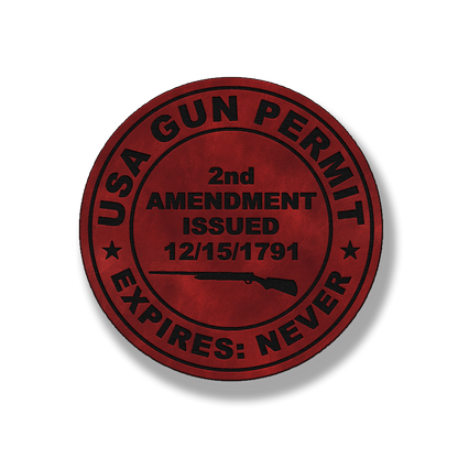 USA Gun Permit Patch – Leatherette Morale Patch