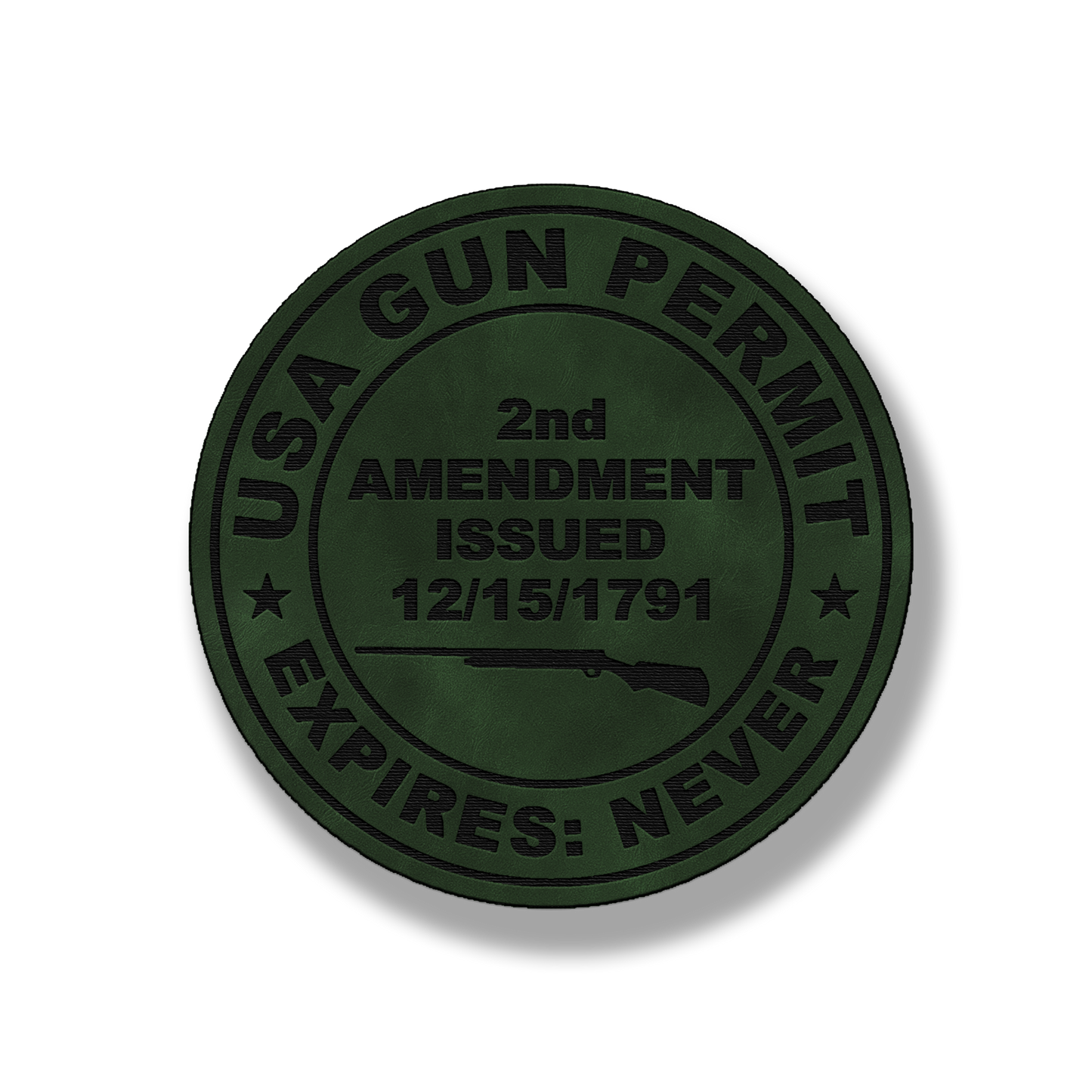 USA Gun Permit Patch – Leatherette Morale Patch