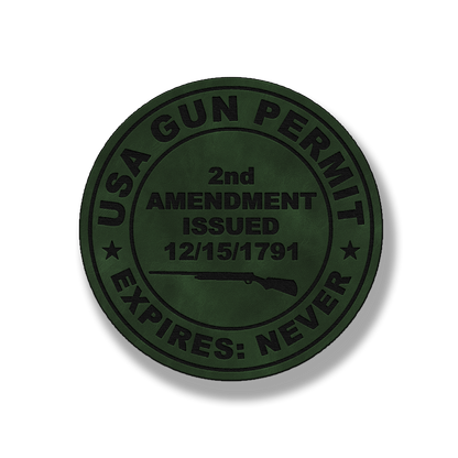 USA Gun Permit Patch – Leatherette Morale Patch