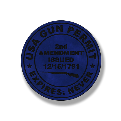USA Gun Permit Patch – Leatherette Morale Patch
