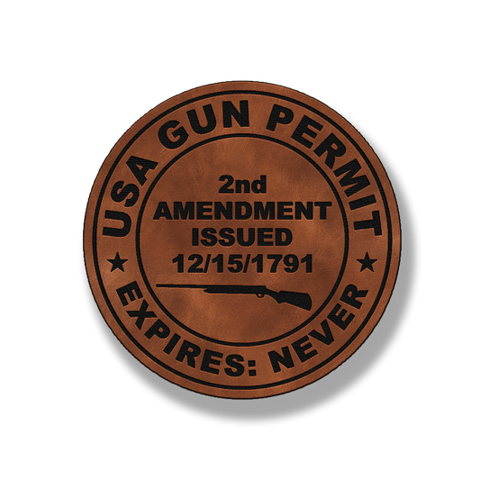 USA Gun Permit Patch – Leatherette Morale Patch