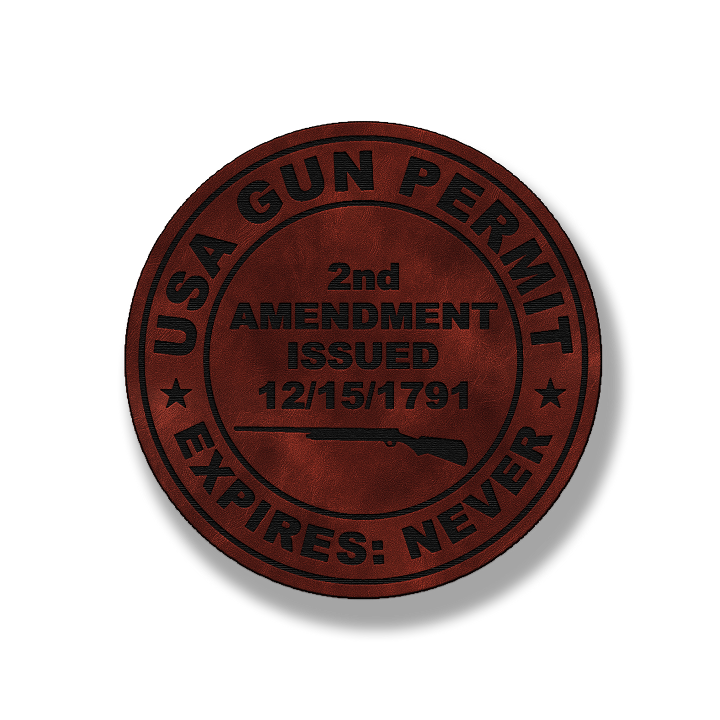 USA Gun Permit Patch – Leatherette Morale Patch