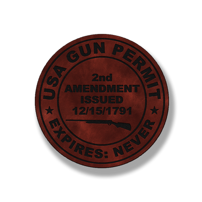 USA Gun Permit Patch – Leatherette Morale Patch