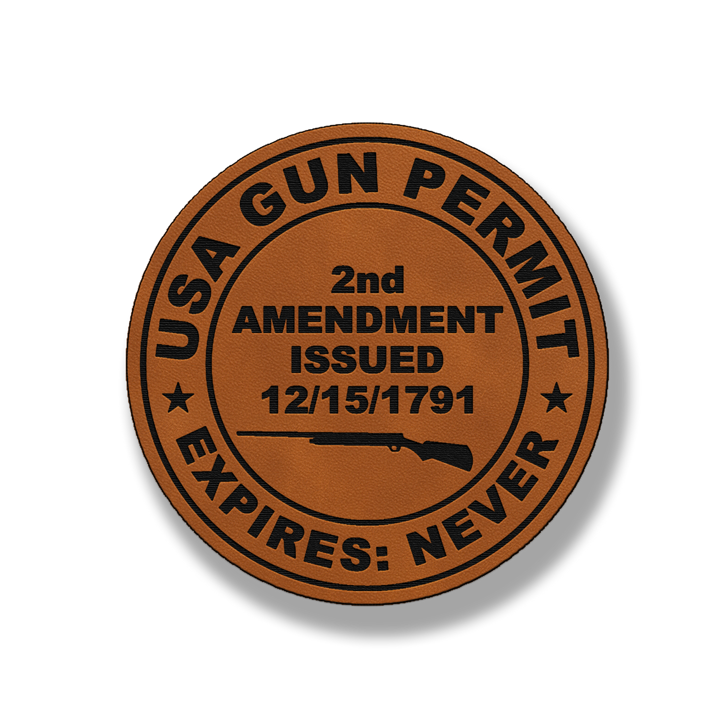 USA Gun Permit Patch – Leatherette Morale Patch