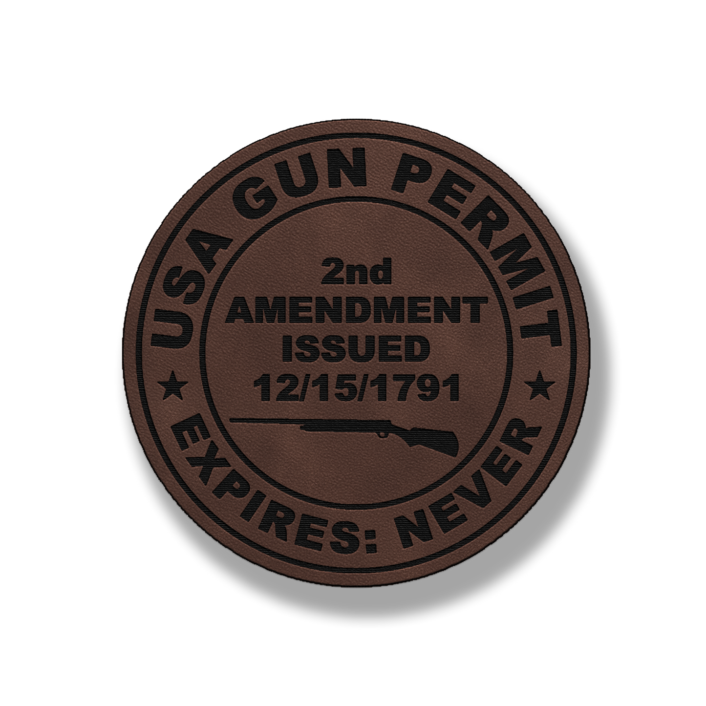 USA Gun Permit Patch – Leatherette Morale Patch