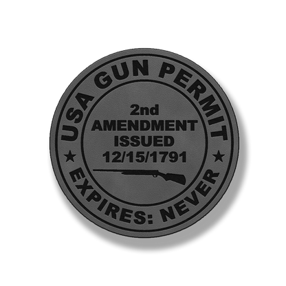 USA Gun Permit Patch – Leatherette Morale Patch