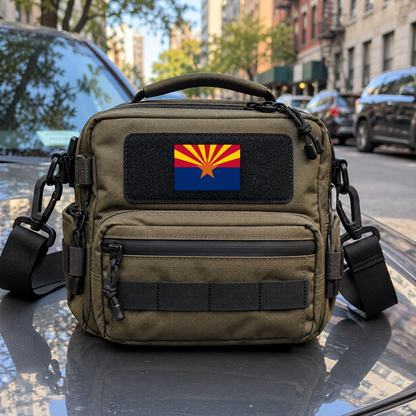 Arizona State Flag – Leatherette Morale Patch — in use