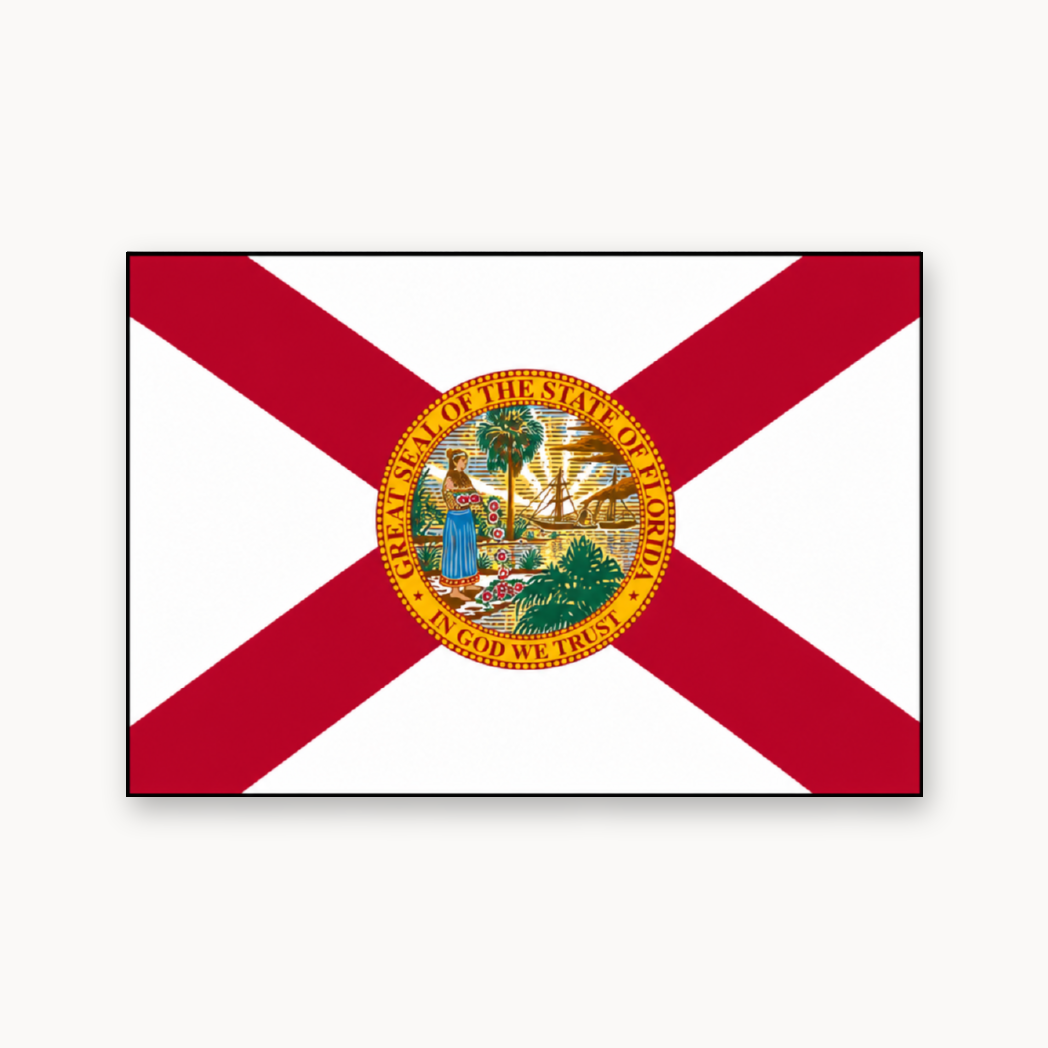 Florida State Flag – Leatherette Morale Patch — UV Color