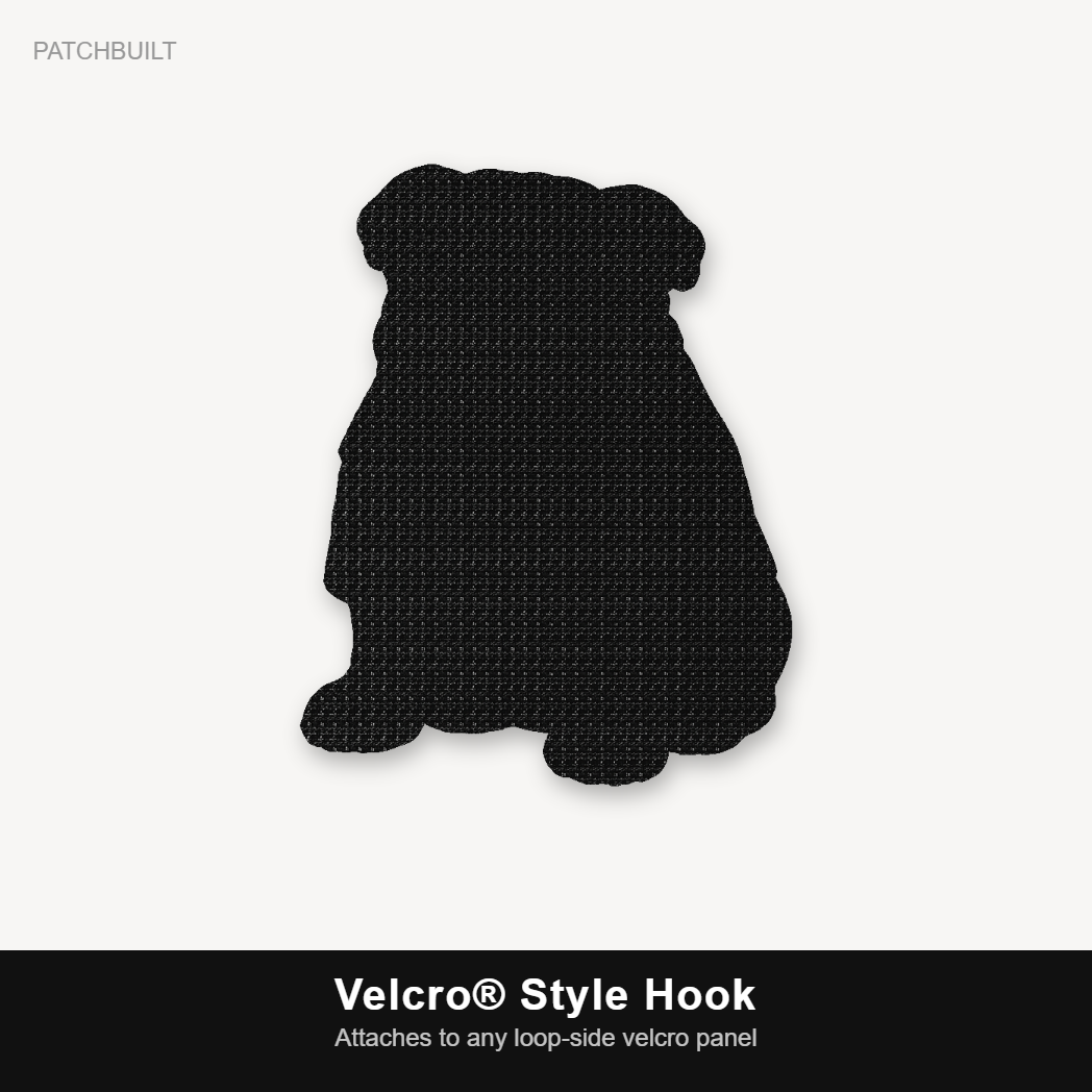 Beach Bulldog – Leatherette Morale Patch — Velcro® Style Hook