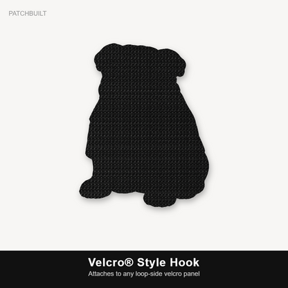 Beach Bulldog – Leatherette Morale Patch — Velcro® Style Hook