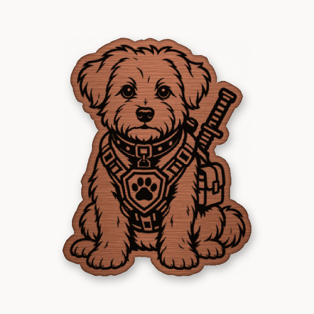 Tactical Maltese – Leatherette Morale Patch — Copper