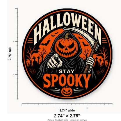 Halloween - Stay Spooky – Leatherette Morale Patch — size guide
