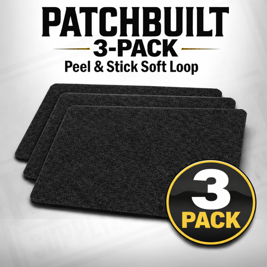 3 Pack Peel & Stick Soft Loop Rectangular Cutouts – Velcro® Hook-Compatible Soft Backing