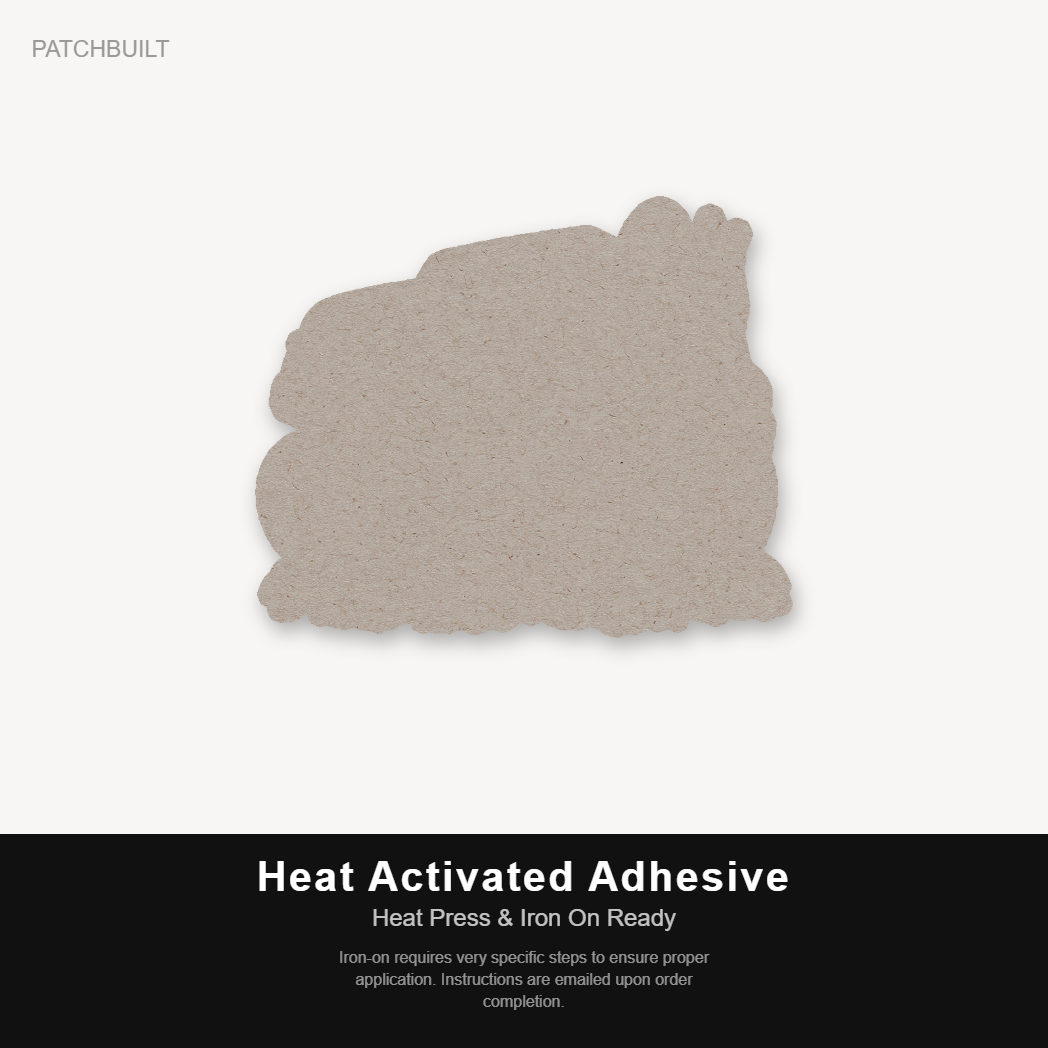 Sasquach Rocking Crawler – Leatherette Morale Patch — Heat Activated Adhesive