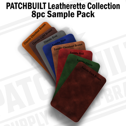 PATCHBUILT Leatherette Collection – 8pc Leatherette Patch Sample Pack 3x2"