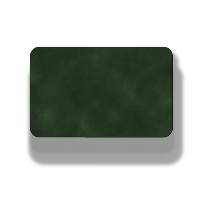 3” x 2” Dark Saddle Green Laserable Leatherette Patch Blanks – Hook Backed | CO2, Diode & Fiber Laser Compatible