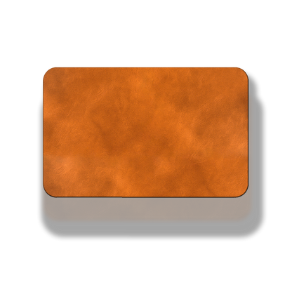 3” x 2” Chestnut Saddle Brown Laserable Leatherette Patch Blanks – Hook Backed | CO2, Diode & Fiber Laser Compatible