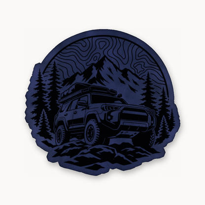 Topo Overlander SUV – Leatherette Morale Patch — Dark Saddle Blue