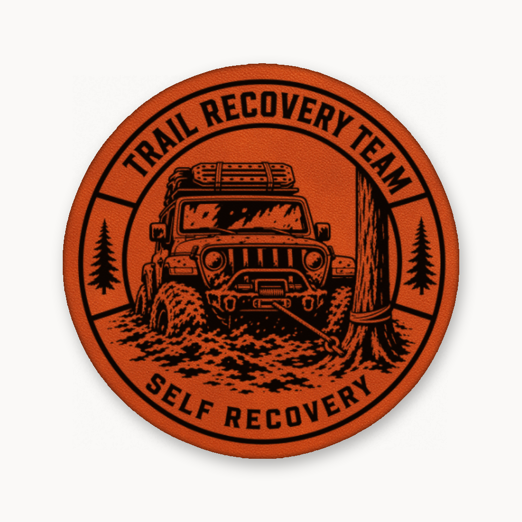 Trail Recovery Self Recovery Patch – Leatherette Morale Patch — Classic Orange