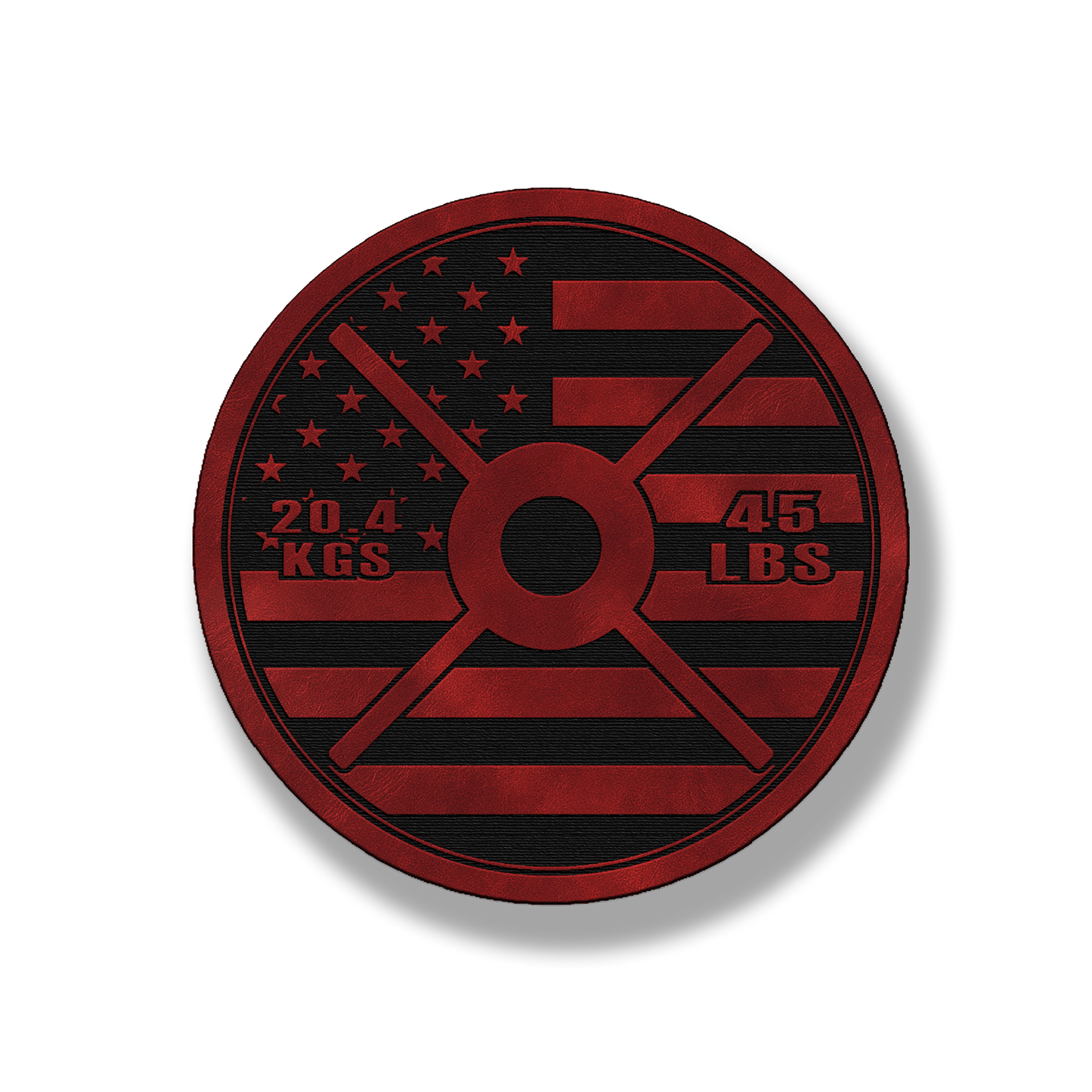 45LB Gym Plate Patch – Leatherette Morale Patch