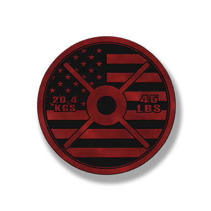 45LB Gym Plate Patch – Leatherette Morale Patch