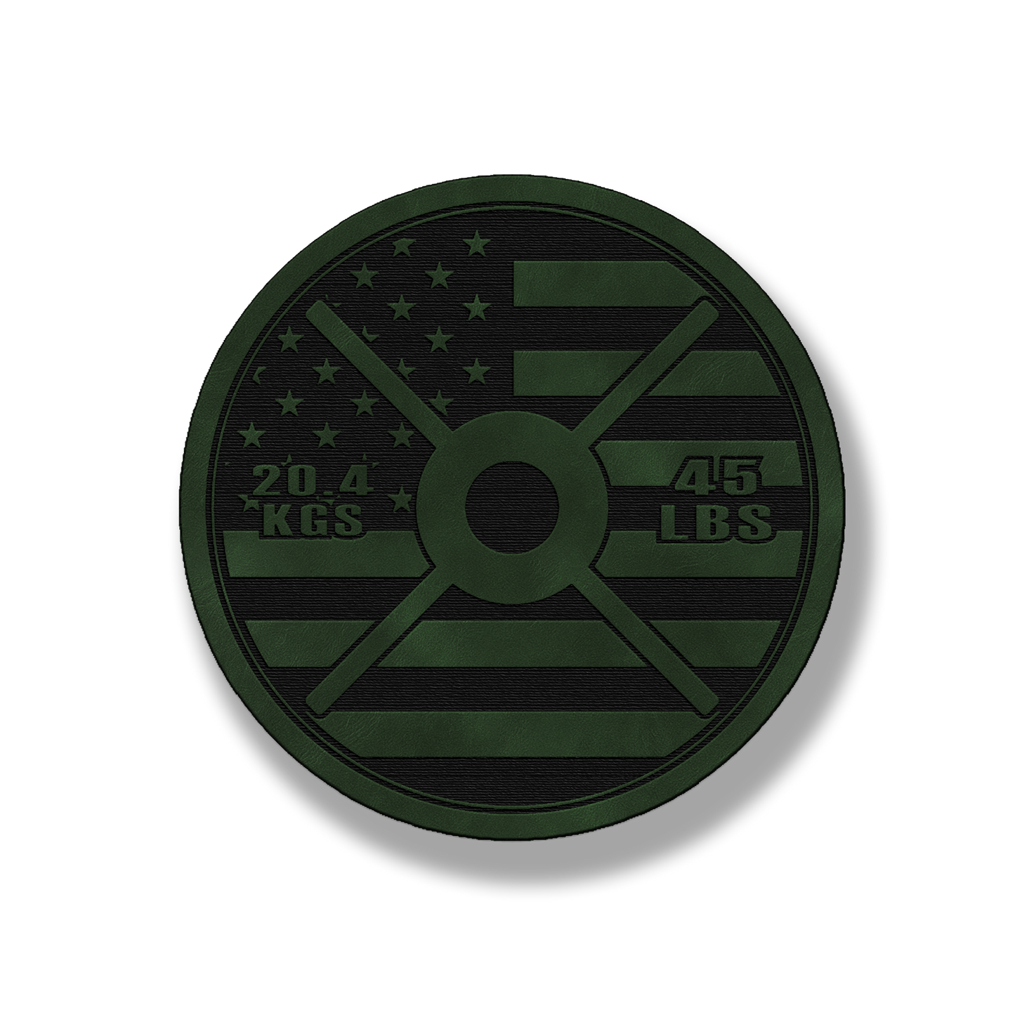 45LB Gym Plate Patch – Leatherette Morale Patch