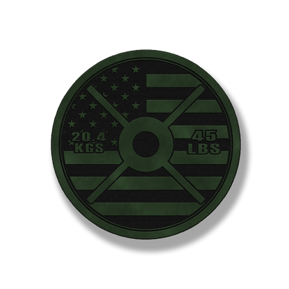 45LB Gym Plate Patch – Leatherette Morale Patch