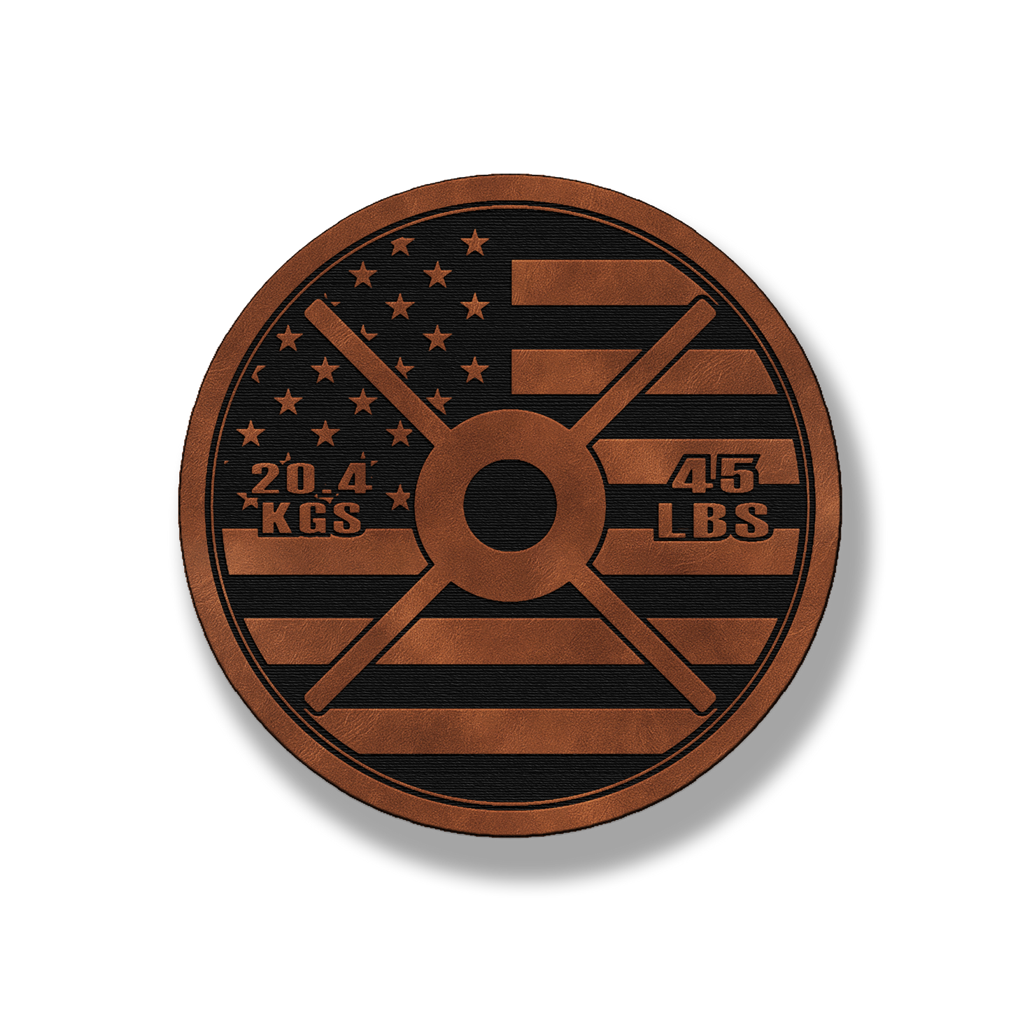 45LB Gym Plate Patch – Leatherette Morale Patch