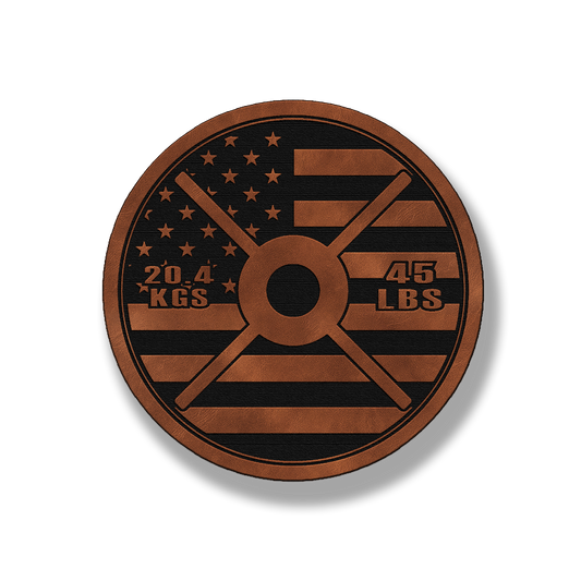 45LB Gym Plate Patch – Leatherette Morale Patch