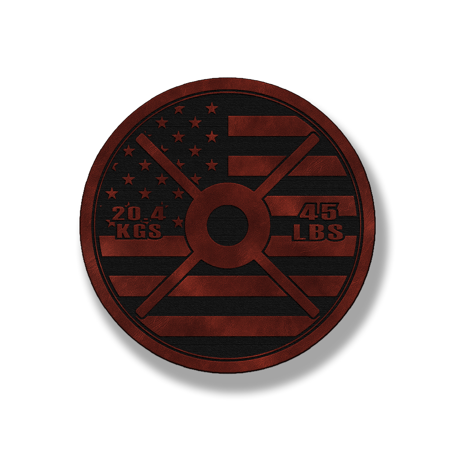 45LB Gym Plate Patch – Leatherette Morale Patch