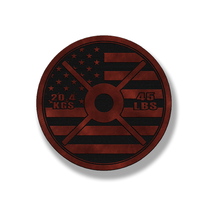 45LB Gym Plate Patch – Leatherette Morale Patch