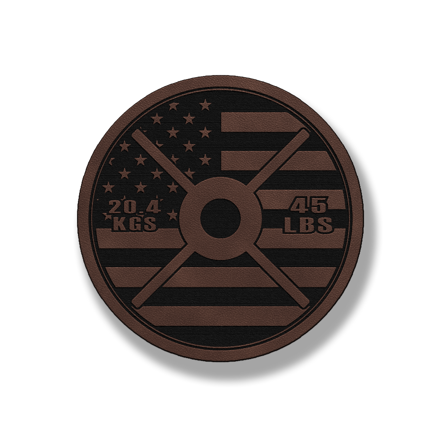 45LB Gym Plate Patch – Leatherette Morale Patch