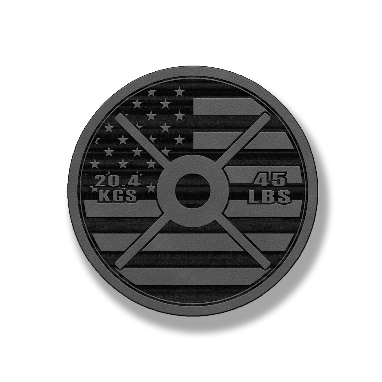 45LB Gym Plate Patch – Leatherette Morale Patch