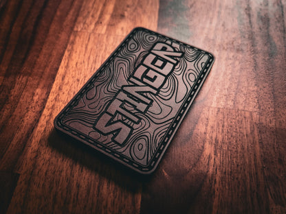 3” x 2” Dark Saddle Brown Laserable Leatherette Patch Blanks – Hook Backed | CO2, Diode & Fiber Laser Compatible