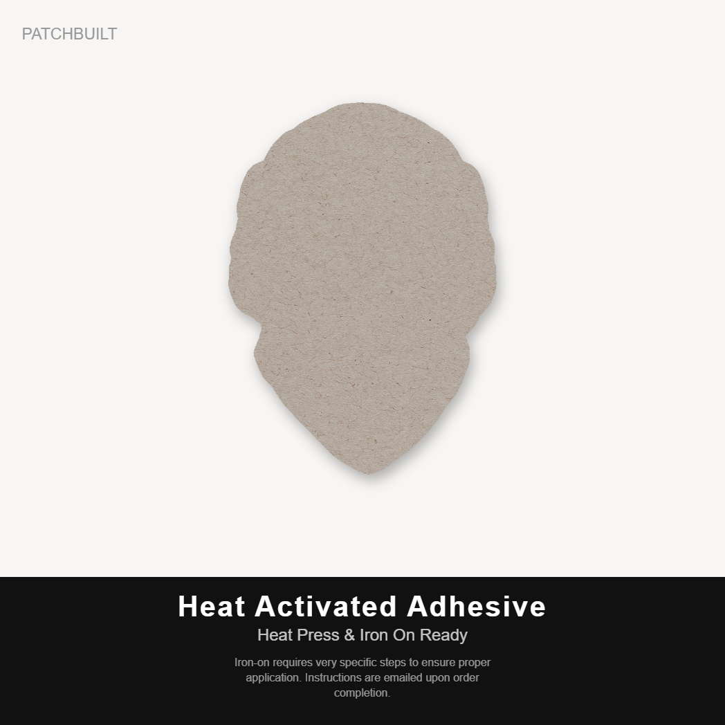 American Tactical Skull Operator – Leatherette Morale Patch — Heat Activated Adhesive
