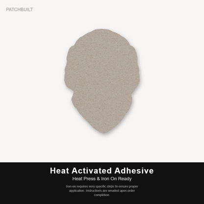 American Tactical Skull Operator – Leatherette Morale Patch — Heat Activated Adhesive